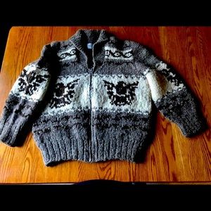 Vintage Cowichan First Nation Wool Knit Sweater